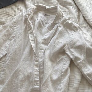 Reformation White Linen Shirt
